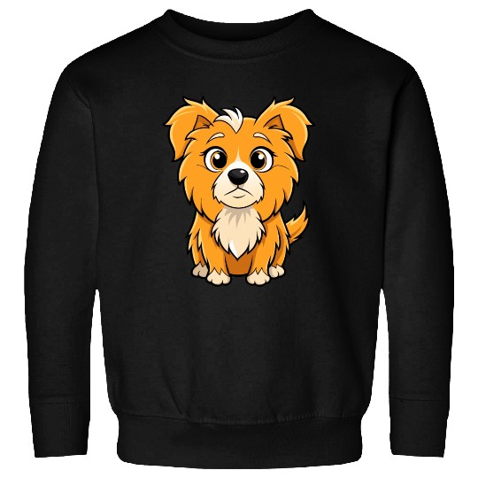 Curious Tibetan Spaniel Digital Art Sweatshirts