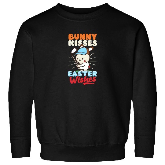 Golf Easter Bunny Kisses Easter Wishes Sweatshirts