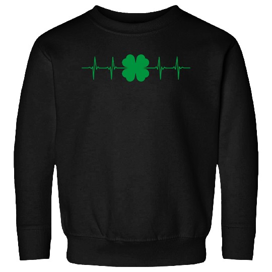 Nurse St Patrick's Day EKG Heart Beat Shamrock 4 Sweatshirts