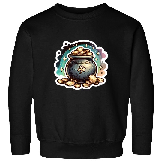 Saint Patrick's Day Sparkly Pot of Gold Sweatshirts