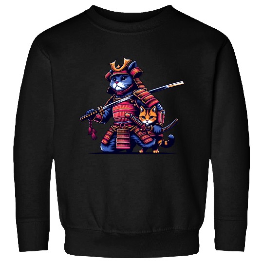 Light Samurai Cat Sweatshirts