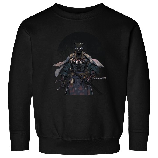 Anime Panther Warrior Samurai katana Sweatshirts