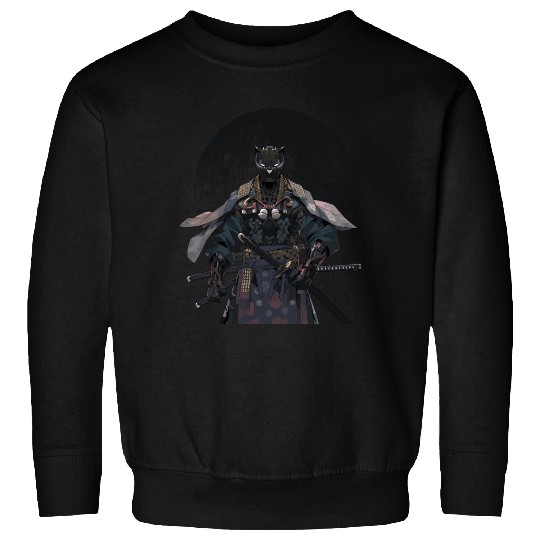 Anime Panther Warrior Samurai katana Sweatshirts