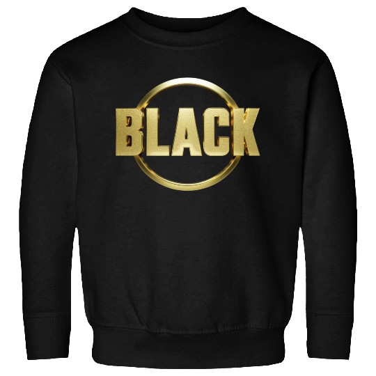 Midnight Majesty The Elegance of Black Gold Design Sweatshirts