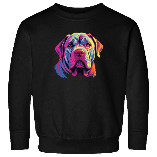 Watercolor Colorful Neapolitan Mastiff Sweatshirts