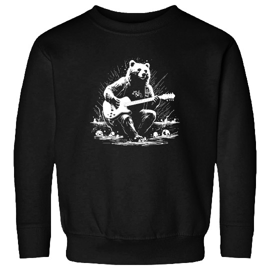 Grizzly Bear Playing Guitar Sweatshirts