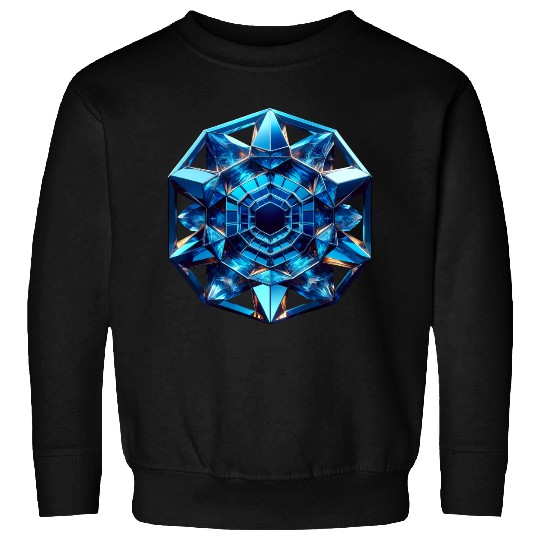 Sapphire Abstract Crystal Sweatshirts