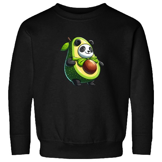 Avocado Panda: Peaceful Green Guardian Sweatshirts