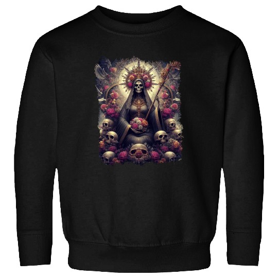 Santa Muerte Mexican Folk Culture Saint Sweatshirts