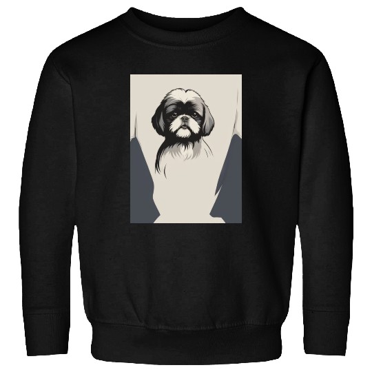 Shih Tzu Dog 3 - Japanese Retro Art Sweatshirts