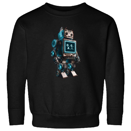 OG AI Robot Art Sweatshirts