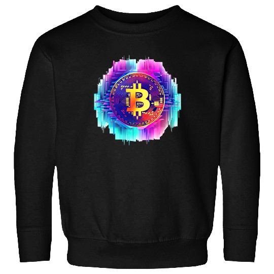 Vaporwave Bitcoin Digital Currency Coin Crypto Tra Sweatshirts