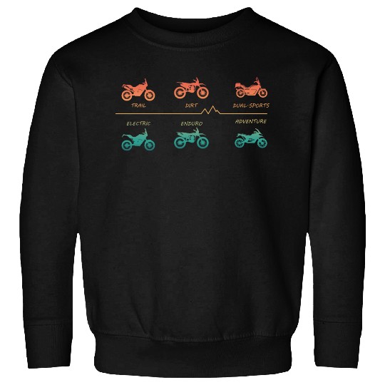 Various Enduro Motocross Motorcycle Types Sweatshirts