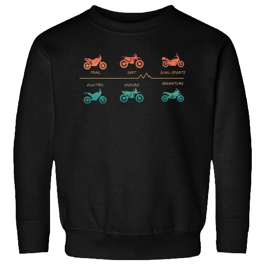 Various Enduro Motocross Motorcycle Types Sweatshirts