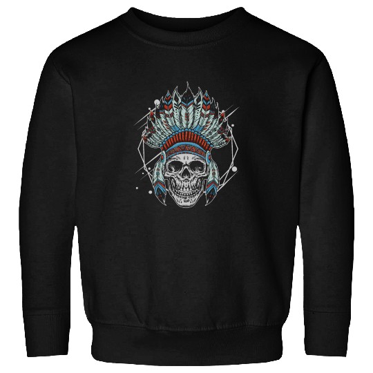 Indigenous Native American Skull Head Sweatshirts