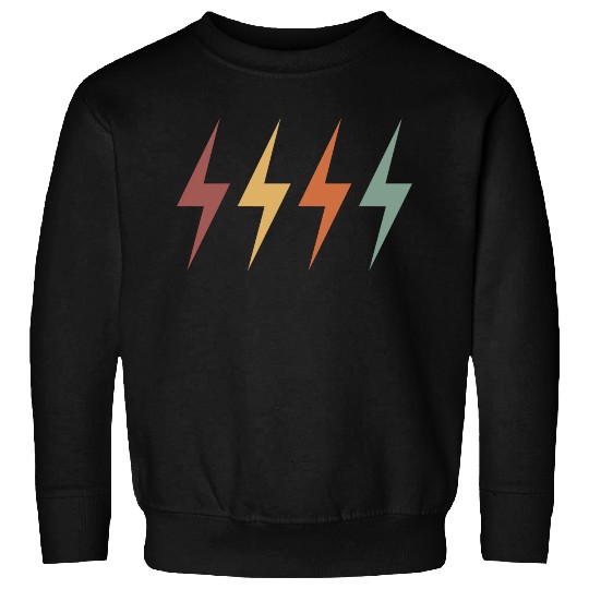 retro vintage colourful lightning Bolt Sweatshirts
