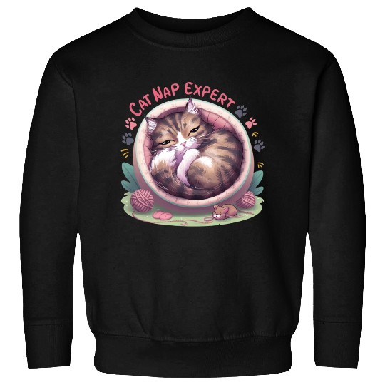 Cat Nap Expert - Funny Cat Outfit! Sweatshirts