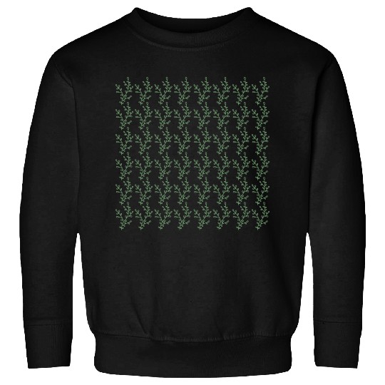 Botanical Green Leaves Design Pattern Sweatshirts