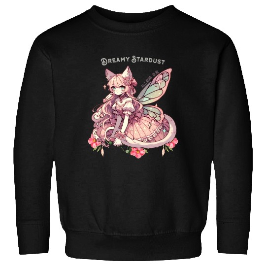 Enchanted Dreamy Stardust-A Cat Fairycore Fantasy Sweatshirts