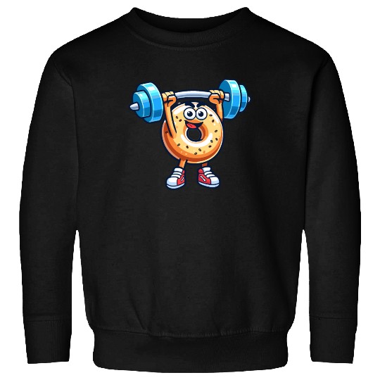 Fitness Gym Sport Bodybuilder Bodybuilding Bagel Sweatshirts