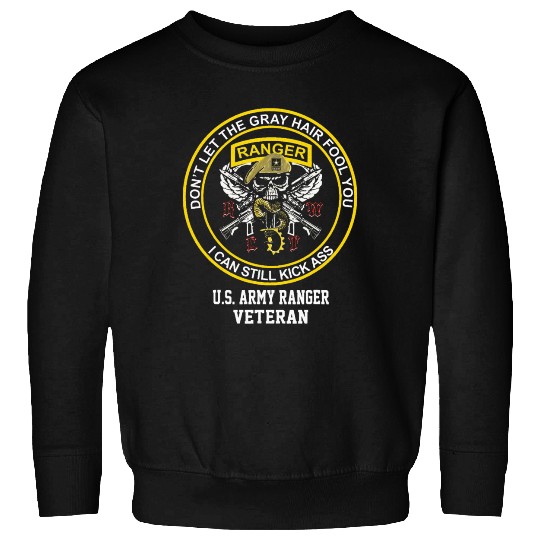 Retired US Army Ranger Veteran USA Military Vet Sweatshirts