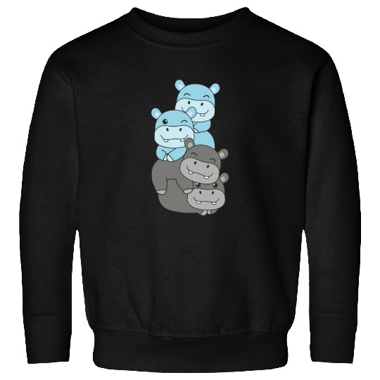 Car Flag Pride Lgbtq Cute Hippo Sweatshirts