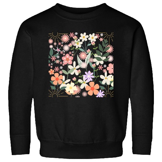 Boho Wildflowers Floral Nature Sweatshirts