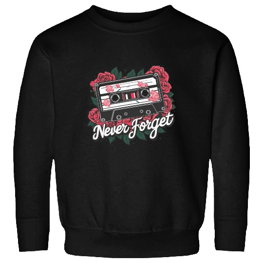 A cassette tape colored with roses Sweatshirts