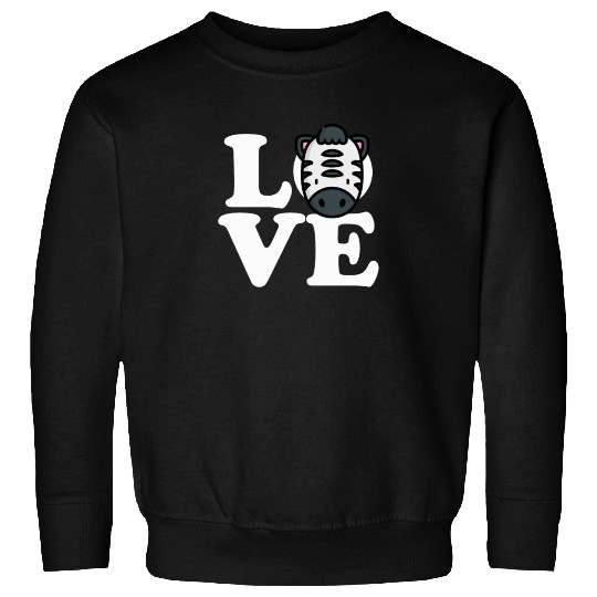 LOVE Zebra Funny Stripes Animal Face African Pun Sweatshirts