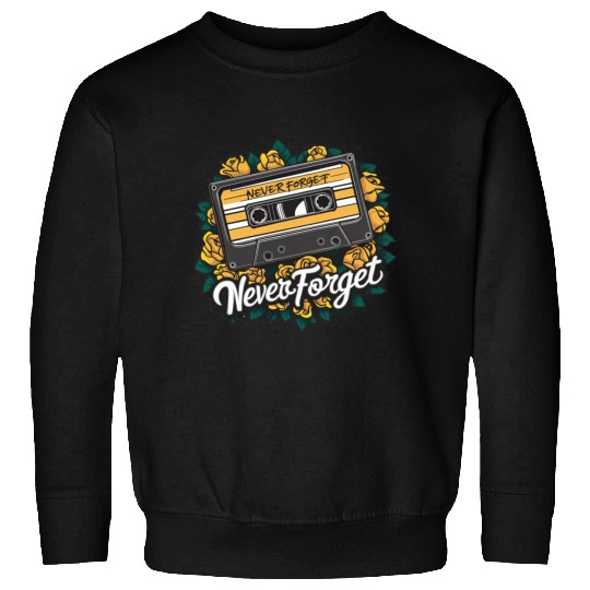 A cassette tape colored with roses 8 Sweatshirts