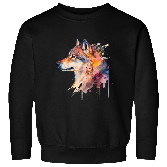 Wolf Print, Cosmic Wolves, Animal Print, Cosmos Sweatshirts