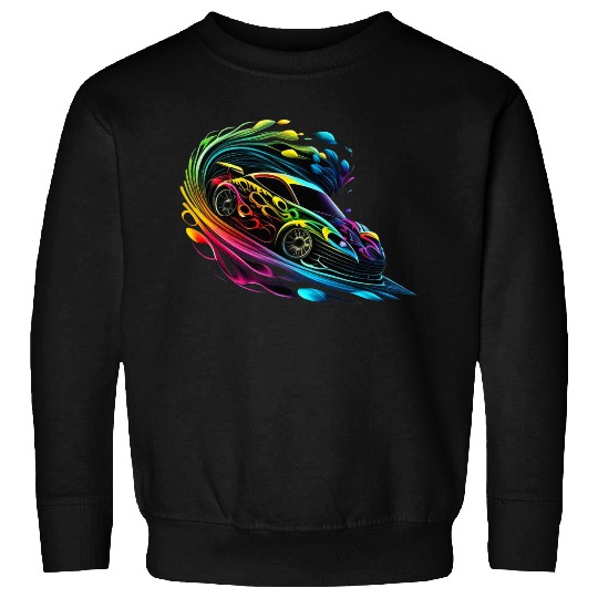 Fantasy Racing Sports Car Exotic Rainbow Sweatshirts
