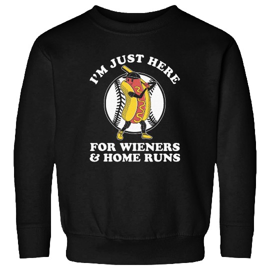 Baseball Design for Women Men Wieners Home Runs Sweatshirts