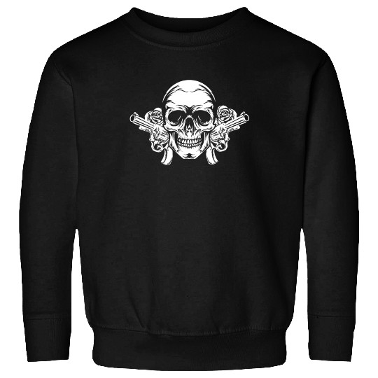 Skeleton Roses Guitar Skull Roses Guns Sweatshirts
