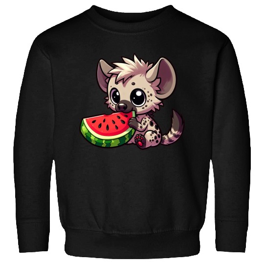 Hyena with Watermelon Summer Fruit Sweatshirts