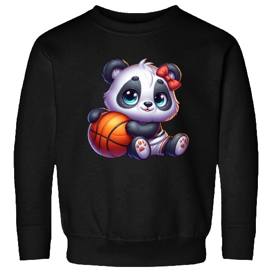Cute Baby Panda's Basketball Adventures Sweatshirts