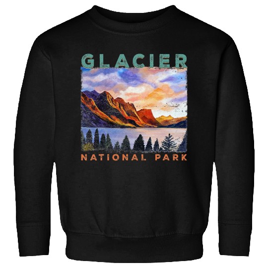 Glacier National Park Retro US Montana Parks Sweatshirts