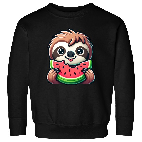 Sloth Summer Fruit Melon Sweatshirts