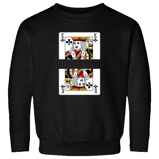Playing card clover king with banner space Sweatshirts