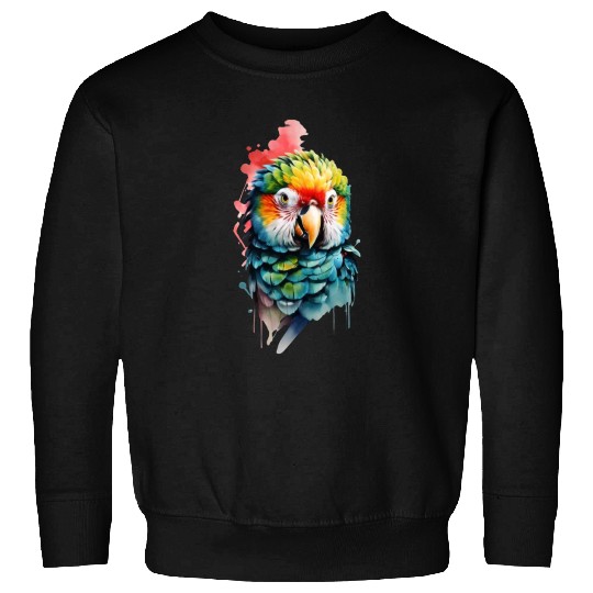 Macaw, Budgie Cockatoo, Parrot Flock Sweatshirts