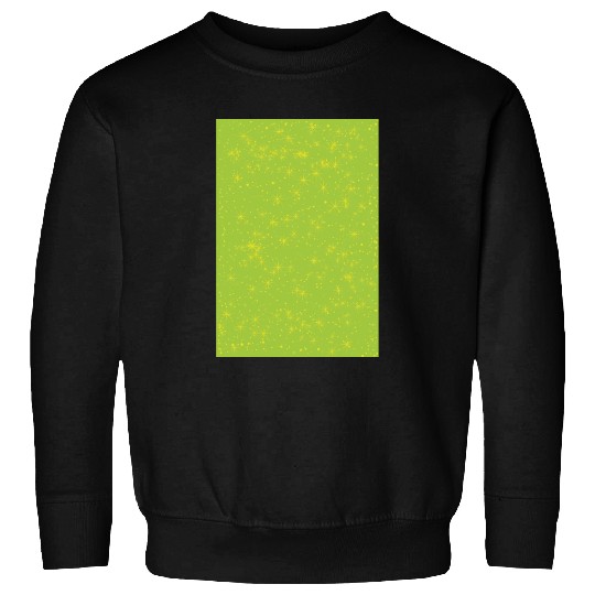 Yellow stars on a green background Sweatshirts