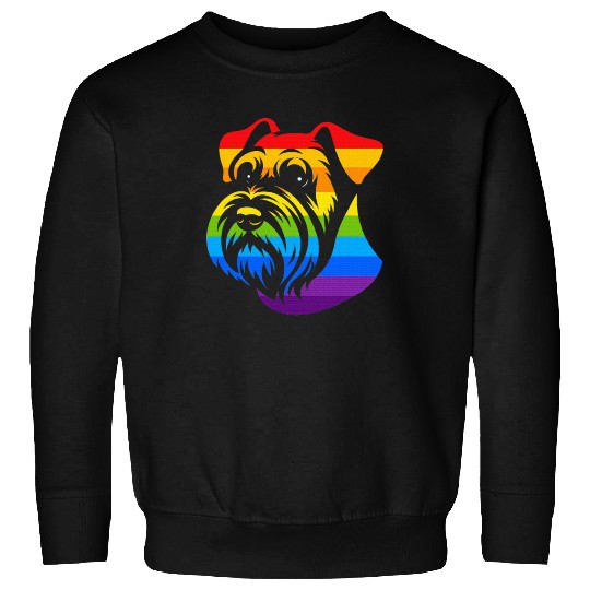 Miniature Schnauzer Rainbow LGBT Gay Pride Lesbian Sweatshirts
