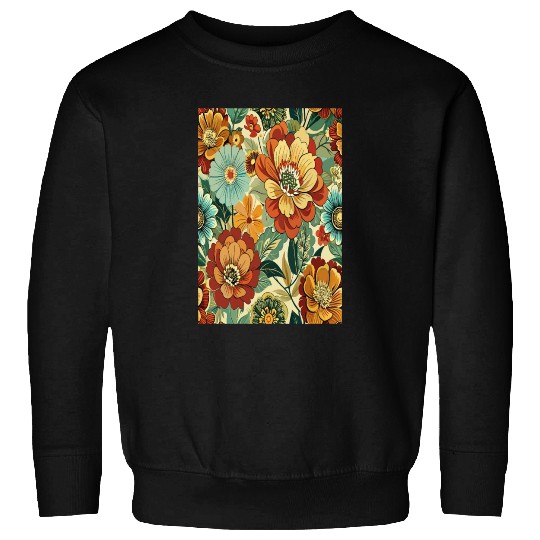 Timeless Blossoms: A Vintage Floral Tapestry Sweatshirts