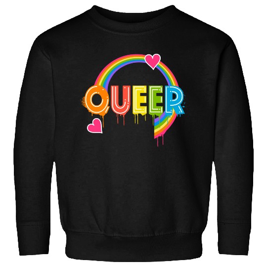 Queer Typo for Pride Month Equal Rights LGBTQ Sweatshirts