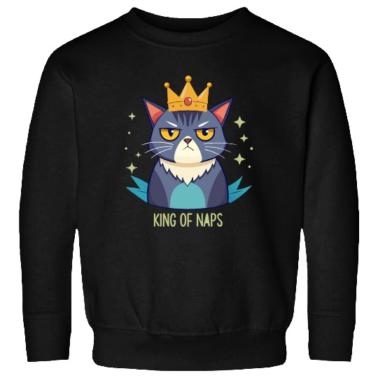 Grumpy King of Naps Cat Sweatshirts
