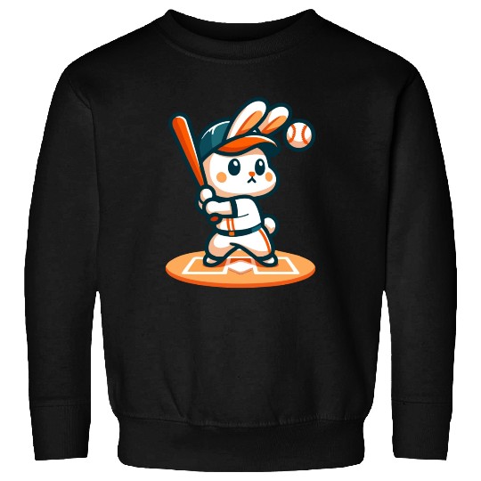Home Run Hopper: Baseball Bunny Sweatshirts