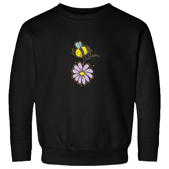 Bee with Flower Animals Nature Beekeeper Sweatshirts