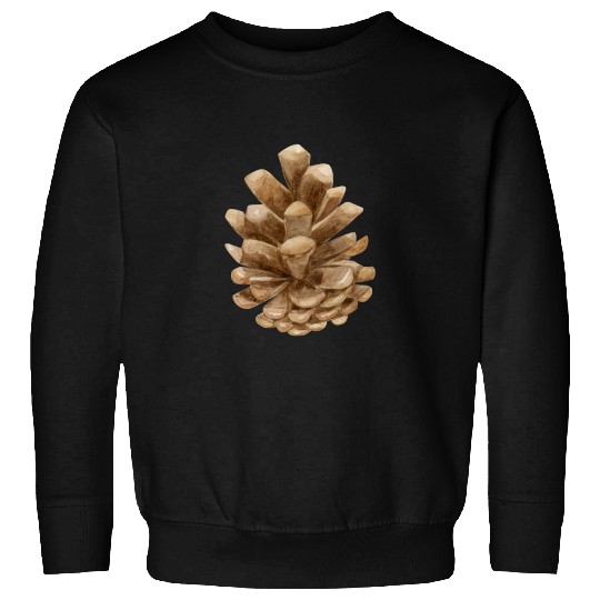 A watercolor painting of a brown pine tree Sweatshirts