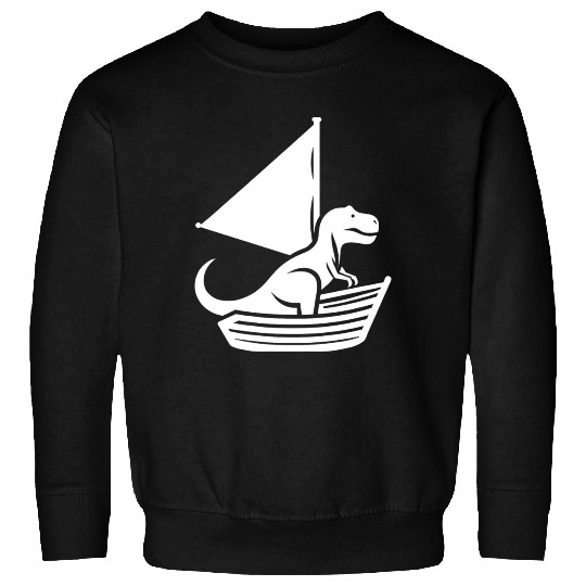 Cool summer sailboat T-Rex silhouette Sweatshirts