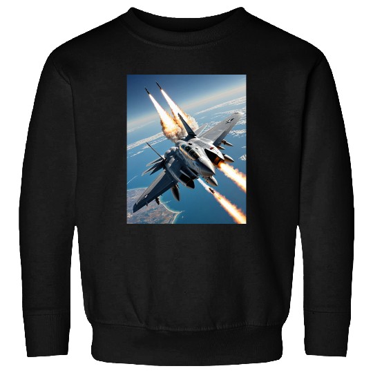 Aircraft missile fire fighter jets. Sweatshirts